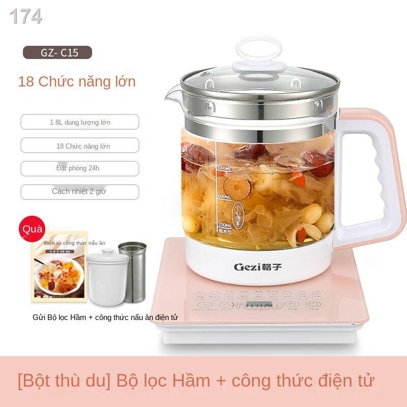 [bán chạy]Ấm trà điện sưởi bình sức khỏe gấu 1.5L thủy tinh tự động đa chức năng nhà máy pha văn phòng nhỏ