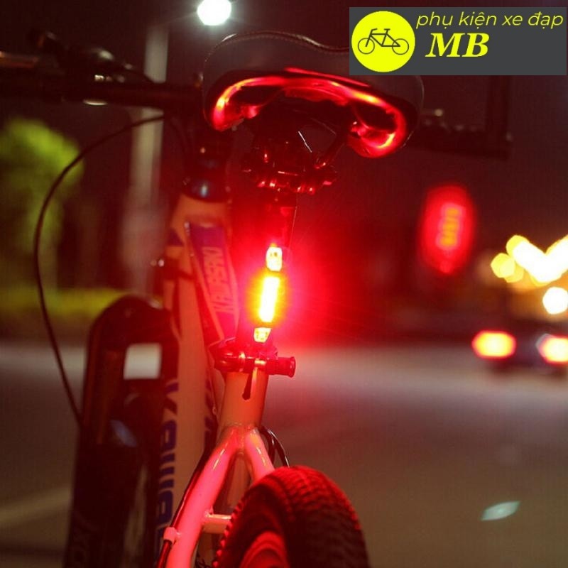 đèn cảnh báo cho xe đạp nhiều chế độ nháy sáng pin lâu trên 10 tiếng cho 1 lần sạc usb tặng dây sạc