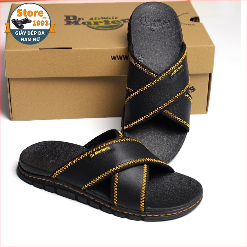 Dép Nam Dr Martens Athens Thong Chính Hãng Nhập ThaiLand, Dép Quai Ngang Da Bò Đế Doctor Fullbox 65Dr8