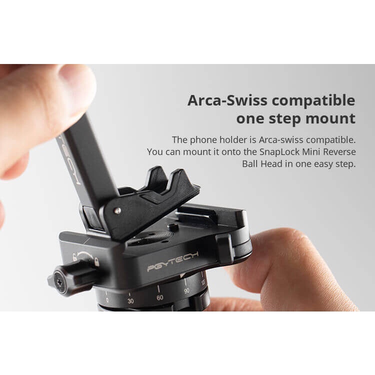 Kẹp điện thoại PGYtech Mini Phone Holder – Professional - Hàng chính hãng - Đế gài chất liệu bằng cao su.