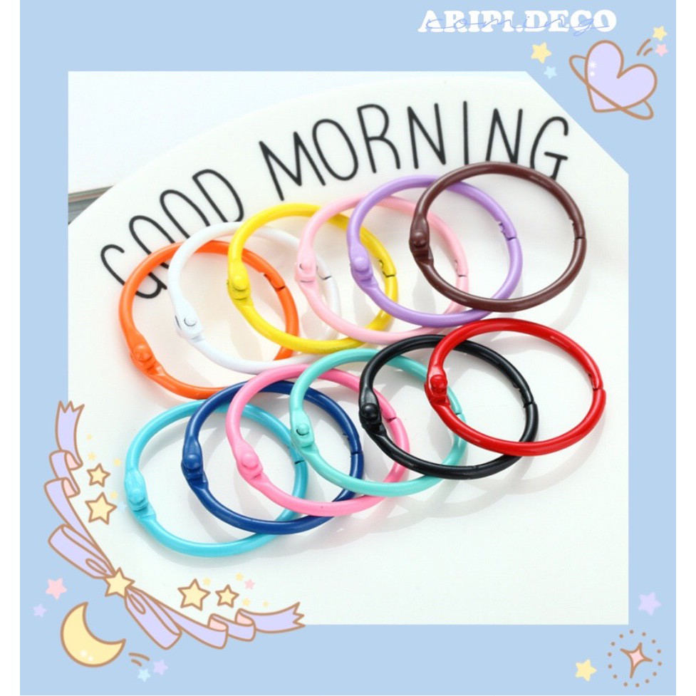 Khoen tròn mỏng mở kim loại mạ sơn N8/ Nguyên liệu làm phụ kiện handmade resin trang trí