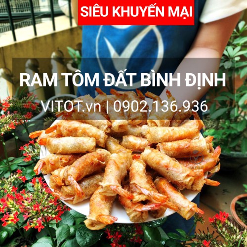 Chả Ram Tôm Đất Bình Định Thơm Ngon Giòn Rụm VITOT FOOD VT07