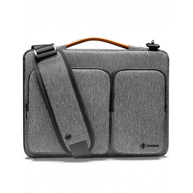 TÚI ĐEO TOMTOC (USA) 360* SHOULDER BAGS MACBOOK PRO 13″NEW/MACBOOK AIR13″ 2019 GRAY