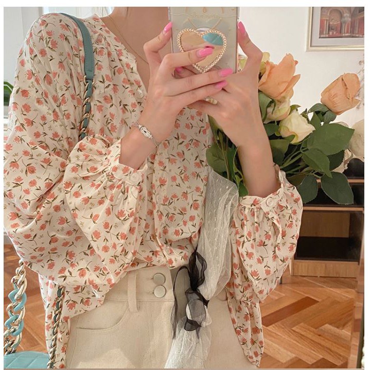 Áo Sơ Mi Chiffon Tay Dài Dáng Rộng Kiểu Hàn Quốc Dễ Phối Đồ Cho Nữ Juka Shop | WebRaoVat - webraovat.net.vn