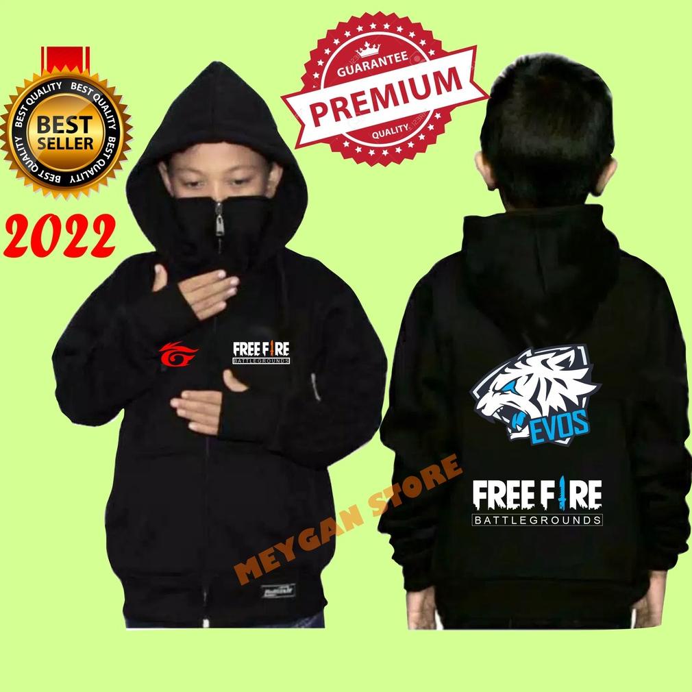 Áo Khoác Cotton Dày Dặn In Hình Ninja Free Fire Evos Cho Bé Trai 5-13 Tuổi