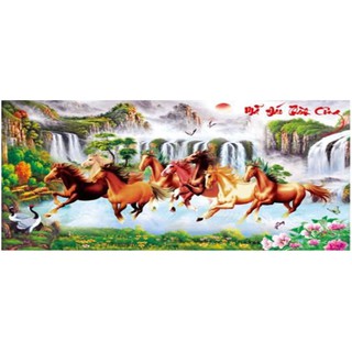 Tranh đính đá ngựa Mã Đáo Thành Công. Kích thước: 100*60cm