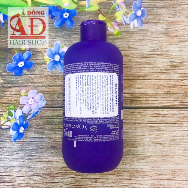 [Chính hãng] [Siêu rẻ] Dầu gội khử vàng Elgon Silver shampoo cho tóc bạch kim Ý 300ml | BigBuy360 - bigbuy360.vn