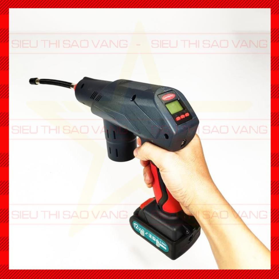 Bơm ô tô GEWANG chạy Pin 12V tự ngắt - BH 12 THÁNG