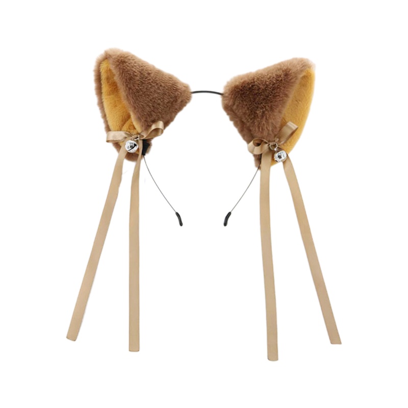 Băng Đô Cài Tóc Hình Tai Mèo Phối Nơ Phong Cách Lolita Dễ Thương