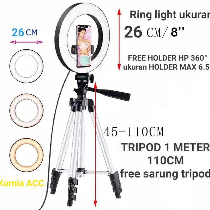 Vòng Đèn Led Hp 1m 26cm Hỗ Trợ Chụp Ảnh Selfie