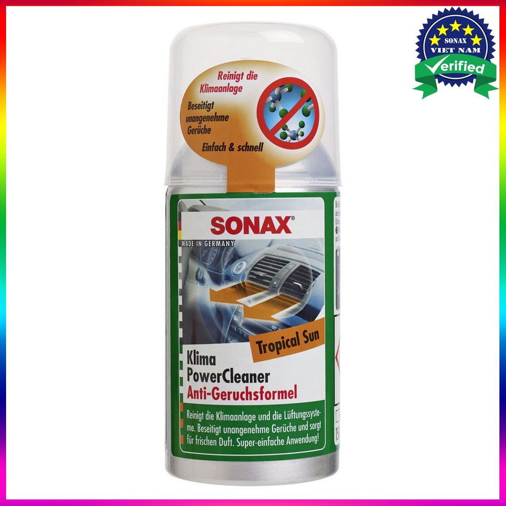 Khử mùi dàn lạnh điều hòa xe Sonax A/C Power cleaner