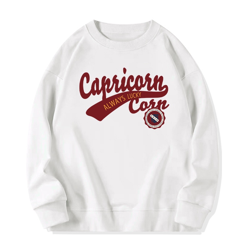 FOCUS Áo Nỉ nữ bigsize harajuku trắng retro áo dài tay ulzzang unisex 100%cotton