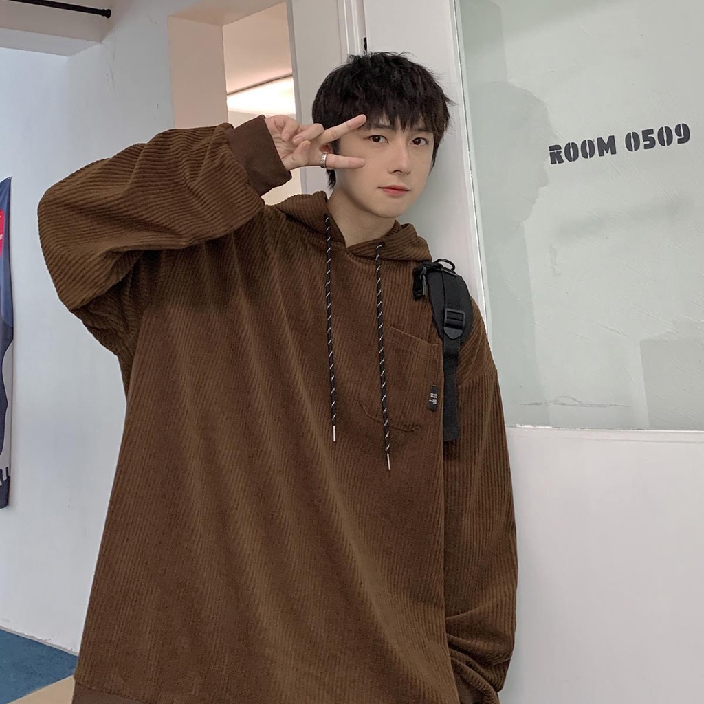 Áo Hoodie Dáng Rộng Phong Cách Retro Nhật Bản Cho Nam Fru167