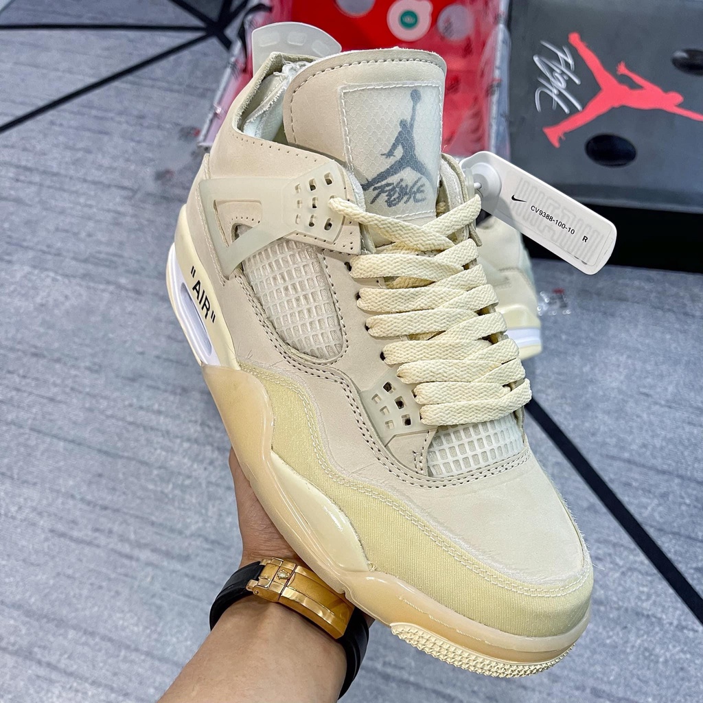 Giày Sneaker Jordan 4 OffWhite Full Box Full Phụ Kiện Giày Thể Thao Nam Nữ