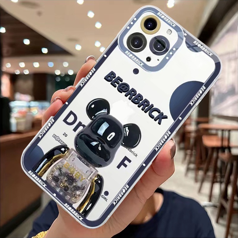 Ốp Điện Thoại TPU Silicon Mềm Chống Sốc Hình Gấu Sang Trọng Thời Trang Cho iPhone 11 12 13 Pro Max Mini XR X 6 6S 7 8 Plus XS Max