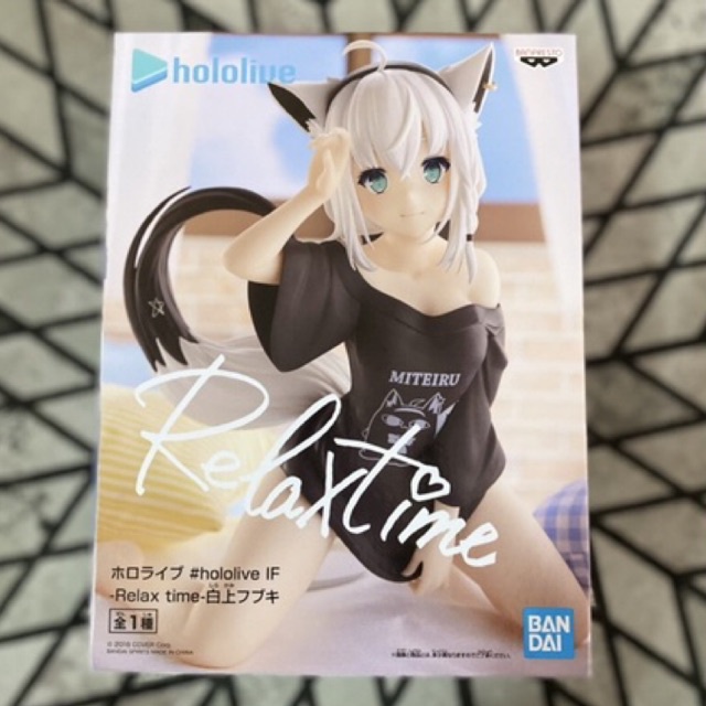 Mô Hình Figure Chính Hãng Anime Hololive, Shirakami Fubuki, Relax Time, Bandai Spirits, Nhật Bản