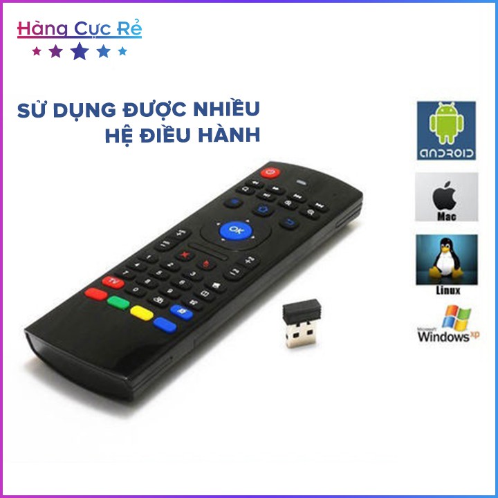 Remote chuột bay điều khiển cảm biến trên không, có bàn phím Qwerty  - Bảo hành 1 đổi 1 - Shop Hàng Cực Rẻ