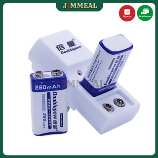 [Chính Hãng] Bộ sạc pin vuông DP-B09 Kèm Pin Sạc Vuông 9V 6F22 280mah Doublepow