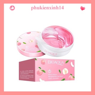 Nạ Mắt Trái  Đào - Set 60 Mặt Nạ Mắt Bioaqua Chiết Xuất Đào Dưỡng Ẩm Làm Mịn Và Săn Chắc Da
