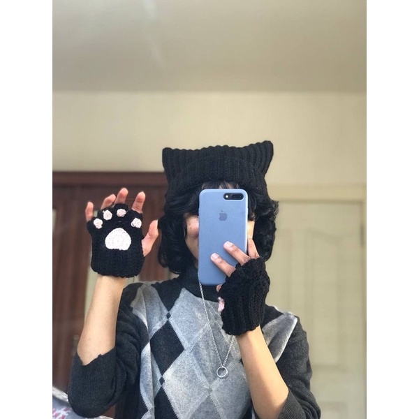Order 3-7 ngày - Ver 2 Có ảnh thật - Cat beanie - Nón len mẫu tai mèo