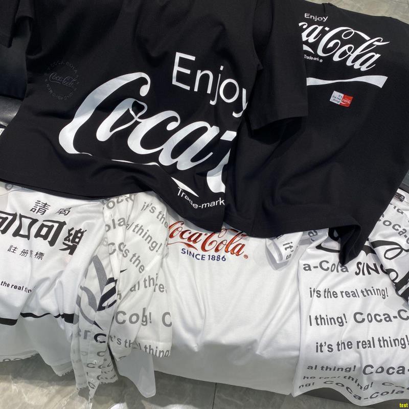 Coca Cola Áo Dệt Kim Ngắn Tay Dáng Rộng Thời Trang 2020 Dành Cho Nam