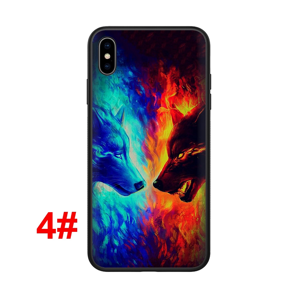 Ốp điện thoại TPU dẻo in họa tiết con sói cá tính bảo vệ cho IPHONE XR 11 PRO XS MAX X 6 6S 7 8 PLUS 130S