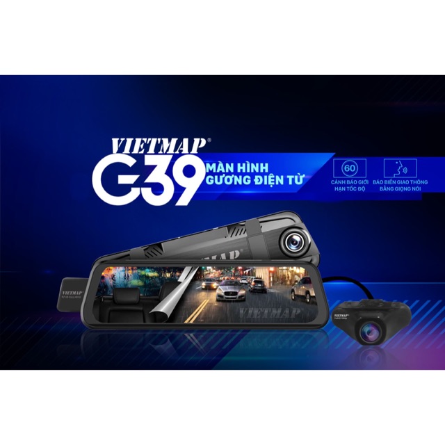Vietmap G39- Camera hành trình Cảnh báo giao thông full gương | Đại Việt auto