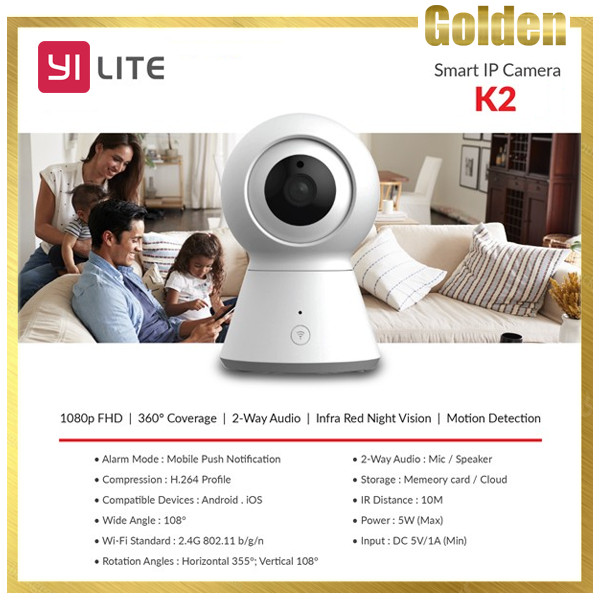 Camera Giám Sát Thông Minh Xiaoyi Yi Lite K2 Full Hd1080P