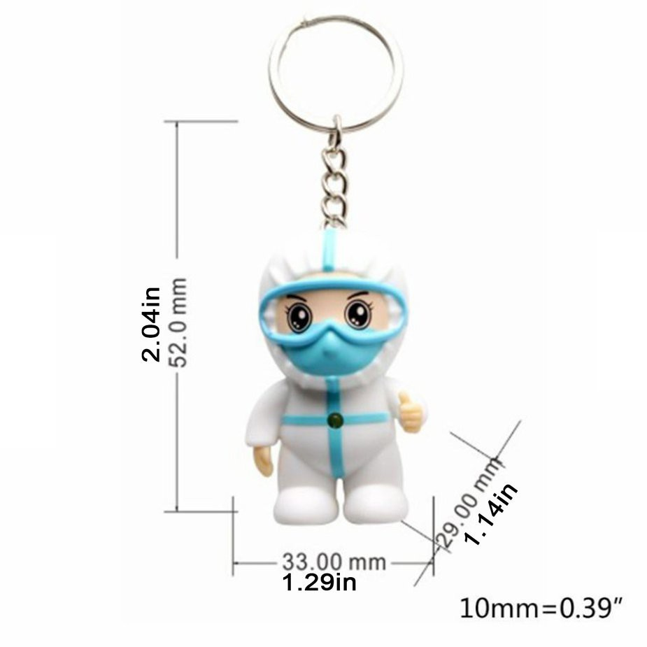 Anti-epidemic Souvenir White Angel Keychain Cartoon Nurse Keyring Pendant Toys