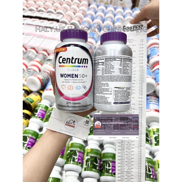 CENTRUM SILVER WOMEN 50+ 275 viên của Mỹ GIÚP BỔ SUNG VITAMIN VÀ KHOÁNG CHẤT