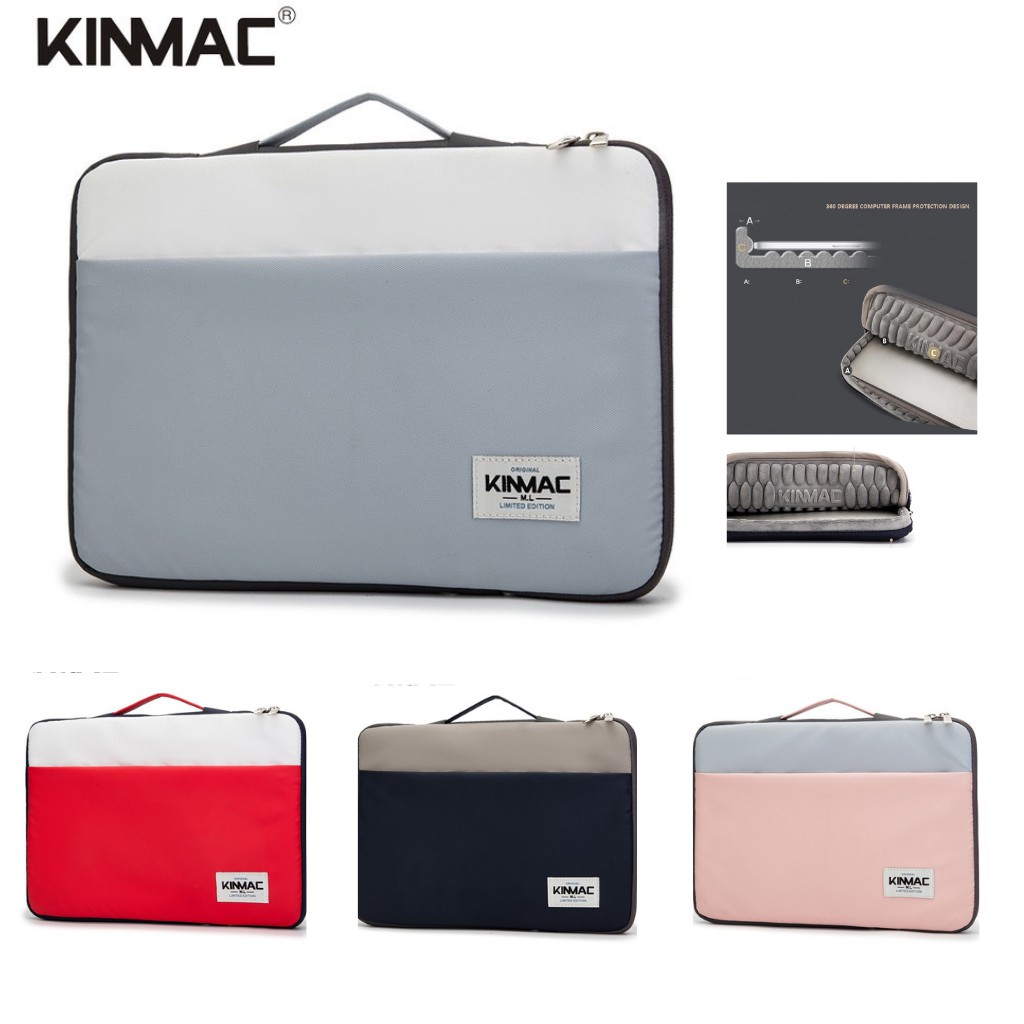 [Ảnh Thật] Túi chống sốc macbook/surface/laptop KINMAC-CHÍNH HÃNG chống va đập-chống nước-Màu đỏ/hồng/xanh đậm/xanh nhạt