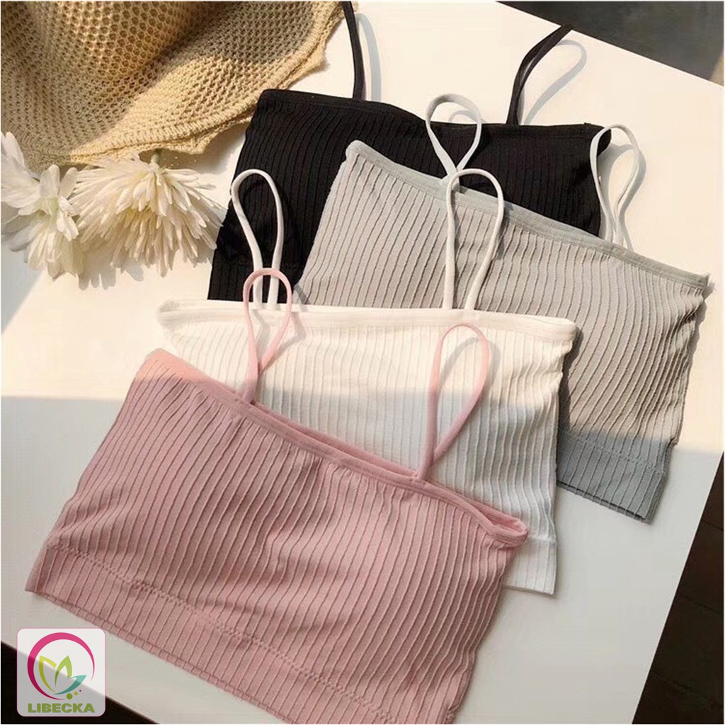 Áo bra nữ len gân tăm Hàn Quốc cao cấp đẹp quây ngang 2 dây chống tụt Sexy gợi cảm Siêu đẹp BONBIKINI