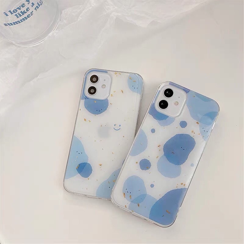 Ốp điện thoại họa tiết vân đá xanh dương sang trọng thích hợp cho Iphone 12 13 11promax x xsmax xr 7 8plus LBXL
