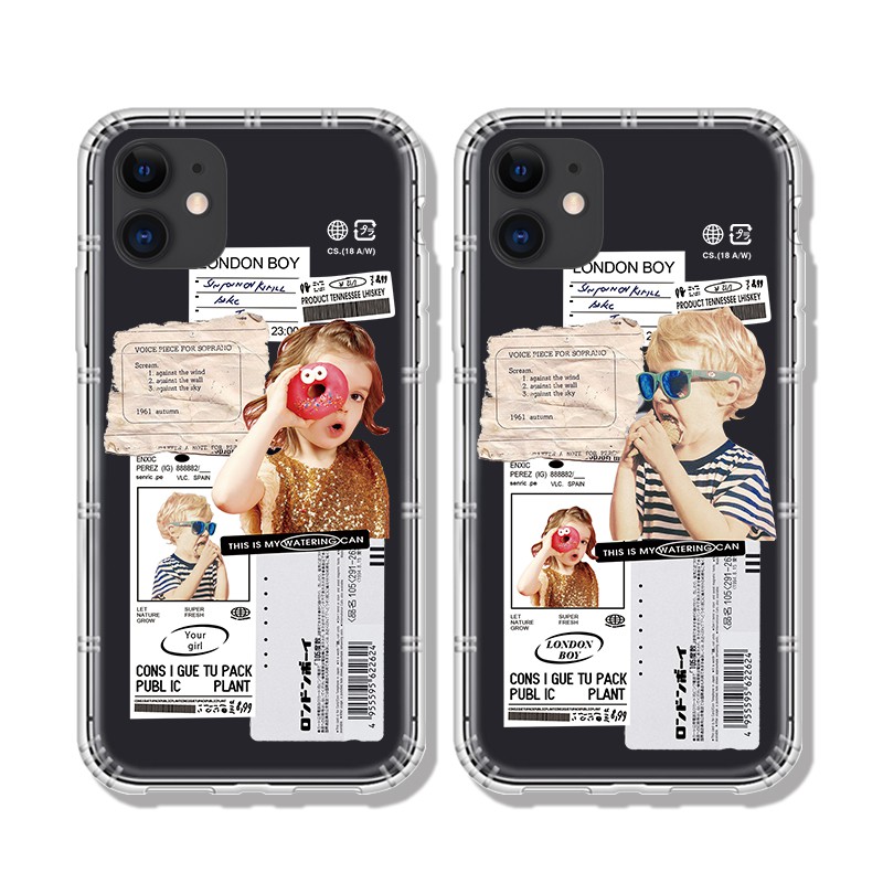 Ốp Điện Thoại Mềm Trong Suốt In Hình Cô Gái / Chàng Trai Ngộ Nghĩnh Cho iphone 13 mini 14 pro max 11 12 pro x xs max xr 6s 7 8 plus