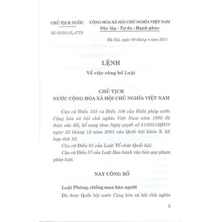 Luật Phòng Chống Mua Bán Người