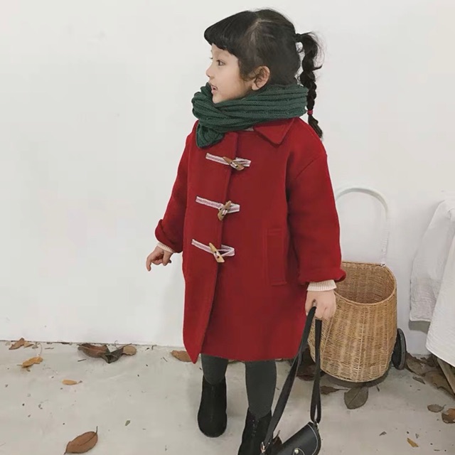 Áo dạ đỏ cho bé gái form to