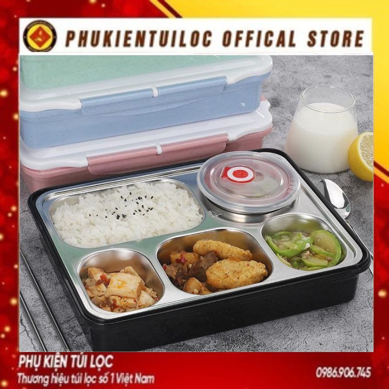 Hộp cơm Lunch Box nhiều ngăn xinh xắn, tiện lợi- Phukientuiloc.com