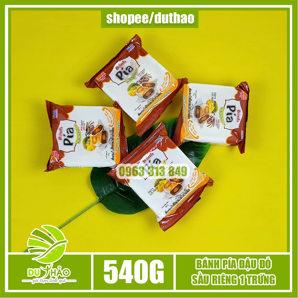 Bánh pía đậu đỏ sầu riêng trứng Tân Huê Viên 540g, đặc sản bánh pía Sóc Trăng