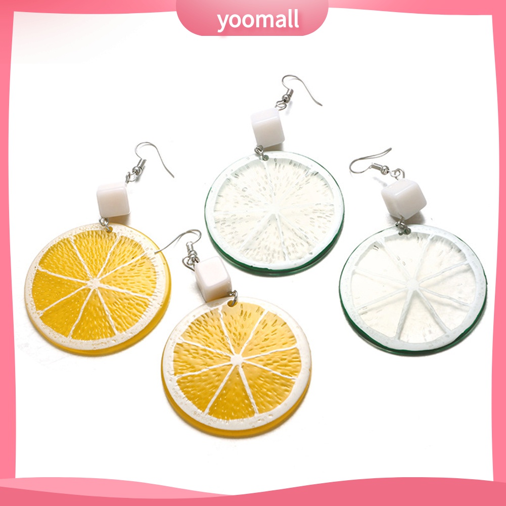Yomall♡ Khuyên Tai Hình Lát Cam Chanh Xinh Xắn Dành Cho Nữ