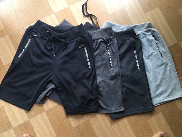 Quần short thun khoá kéo