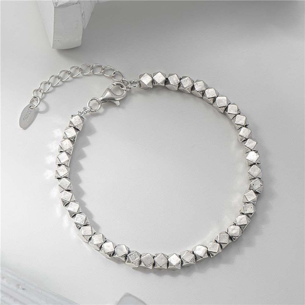 Vòng Đeo Tay Họa Tiết Hình Học Phong Cách Hàn Quốc Thanh Lịch Dành Cho Nam Nữ|Dây Chuyền Kim Loại Nhiều Màu Sắc Thời Trang