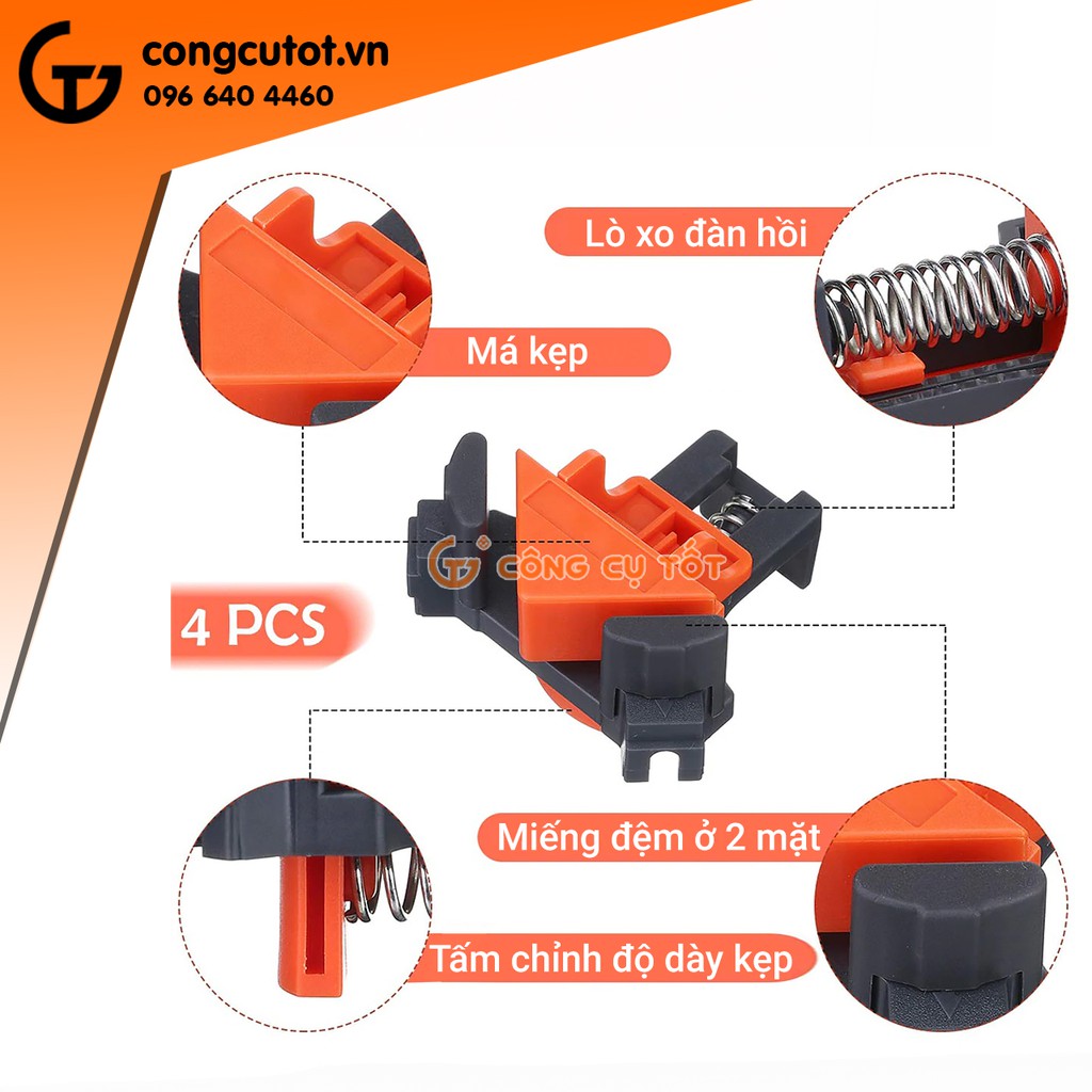 Bộ 2 Kẹp góc vuông nhanh