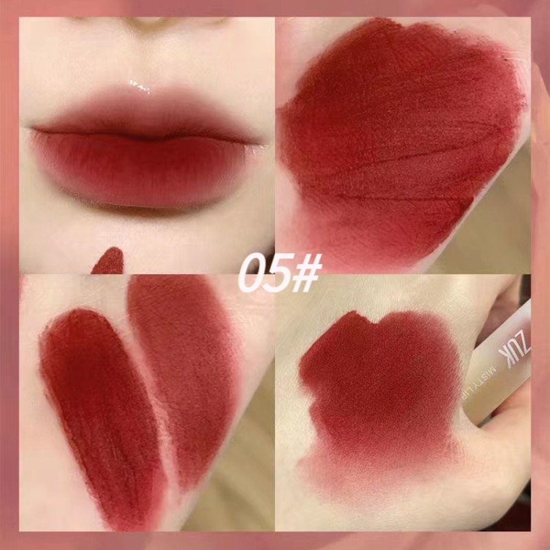 [Hàng mới về] Son môi ZUK kết cấu mờ dưỡng ẩm mềm mại kháng nước trang điểm lâu trôi/Son kem ZUK Màu Nhung Sương Lì Mịn