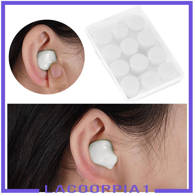 Bộ 12 Nút Bịt Tai Chống Tiếng Ồn Bằng Silicon Mềm Gấp Gọn Được 27dB Snr 27dB
