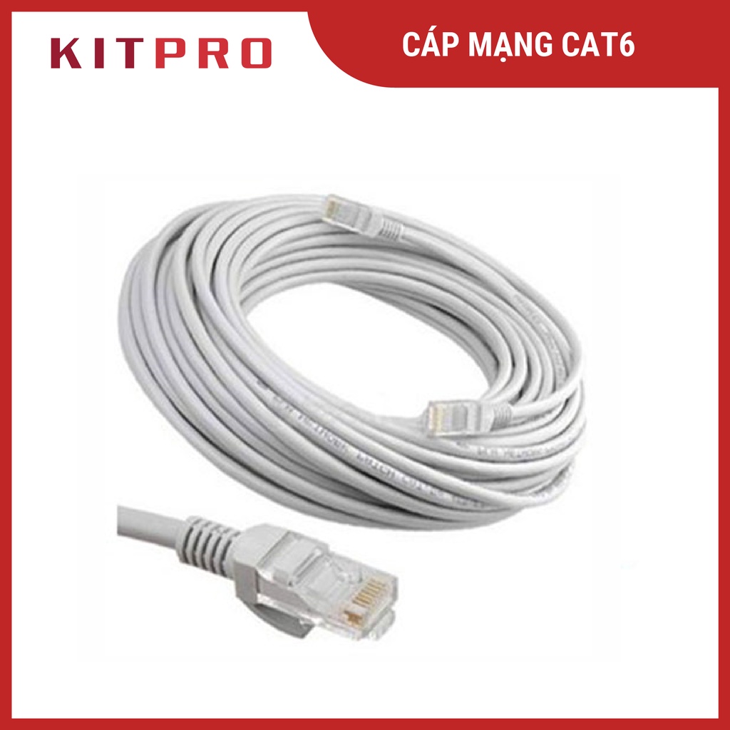 Cáp mạng bấm sẵn 2 đầu CAT6 dây cáp mạng LAN dài 5m 10m 15m 20m 25m đầu đúc bấm sẵn tốc độ gigabit ship hỏa tốc