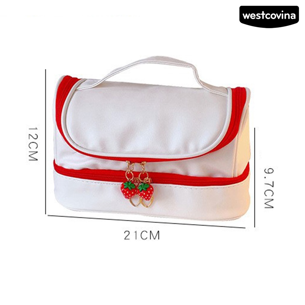 [Hot]✍Hộp Đựng Bút Hai Lớp Chống Bụi In Hình Thỏ Hoạt Hình Dễ Thương