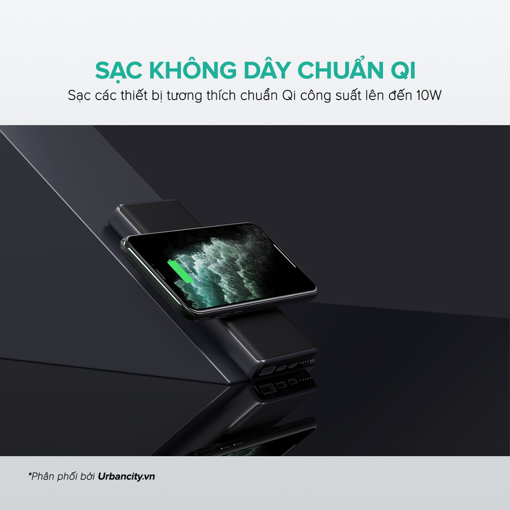 [Mã ELMALL300K giảm 5% đơn 500K] Pin Dự Phòng Kiêm Sạc Không Dây 10W AUKEY PB-Y32 10.000mAh, Sạc Nhanh PD 18W, QC 3.0