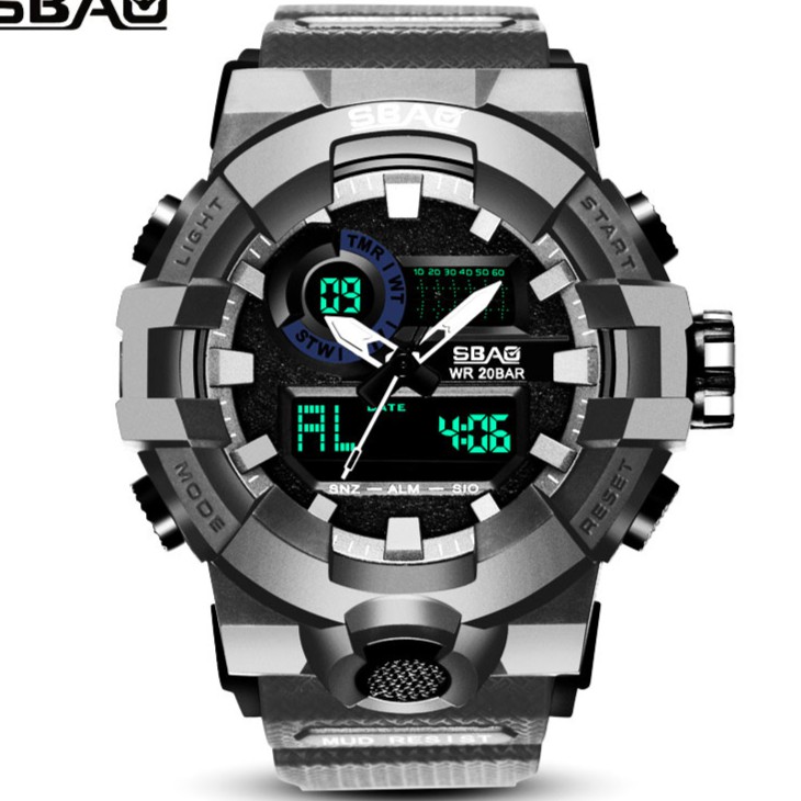 (CHUẨN MEN) Đồng Hồ Nam SBAO JAPAN S8018 Sports - 2 Máy Kim Và Điện Tử Mạnh Mẽ Dây Silicone Bền Chắc | BigBuy360 - bigbuy360.vn