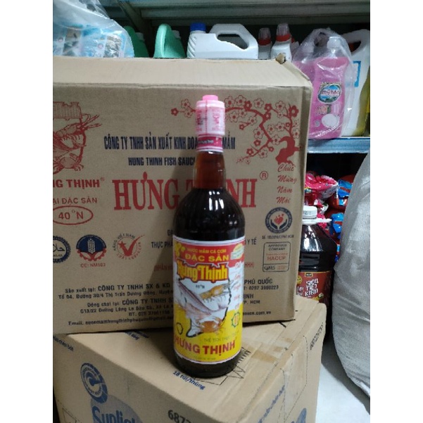 Nước mắm Hưng Thịnh 750ml 40°N nắp hồng .