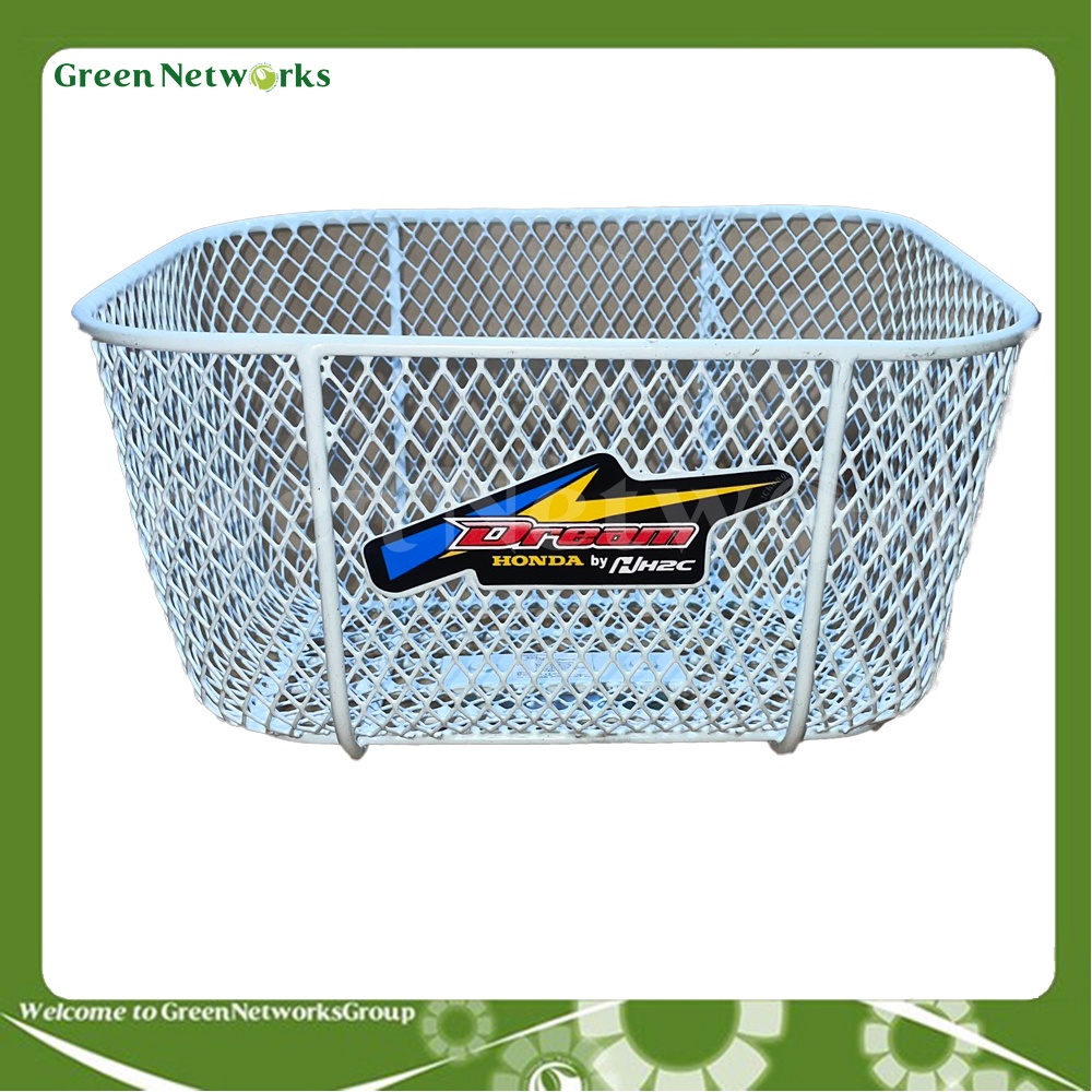 Rổ dream kiểng, kiểu rổ lưới thái H2c trắng gắn cho Xe Dream, Rổ xe dream thái phù hợp cho nhiều dòng xe - GreenNetWorks